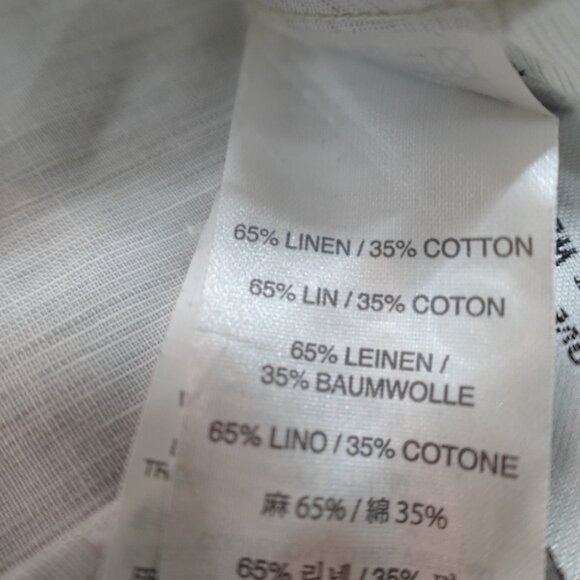 J.Crew Shirt Large Gray Slim Solid Linen Blend Baird McNutt - Picture 7 of 10